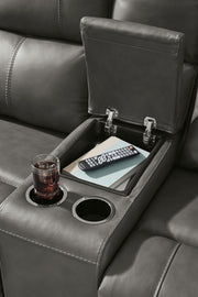 Bleckley - Power Reclining Loveseat With Console / Adjustable Headrest - R&R Furniture Gallery (Fountain Valley, CA)