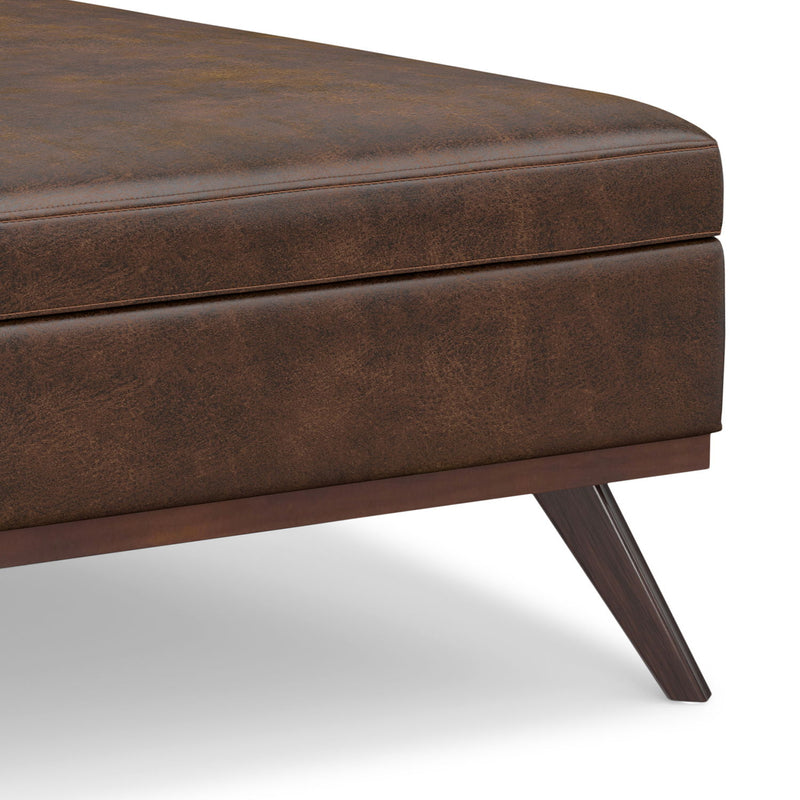 Owen - Multifunctional Square Coffee Table Storage Ottoman - R&R Furniture Gallery (Fountain Valley, CA)