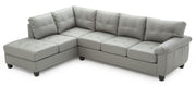 Glory Furniture Gallant stationary sectional sofa with plush cushions and fabric upholstery in a modern living room setting.