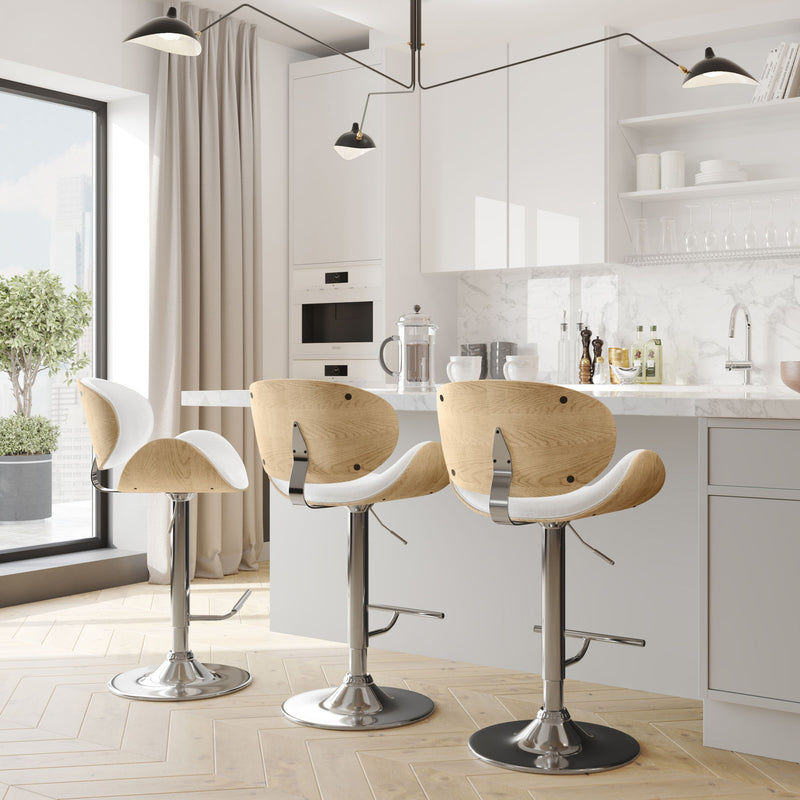 Marana - Handcrafted Bentwood Adjustable Swivel Bar Stool - R&R Furniture Gallery (Fountain Valley, CA)