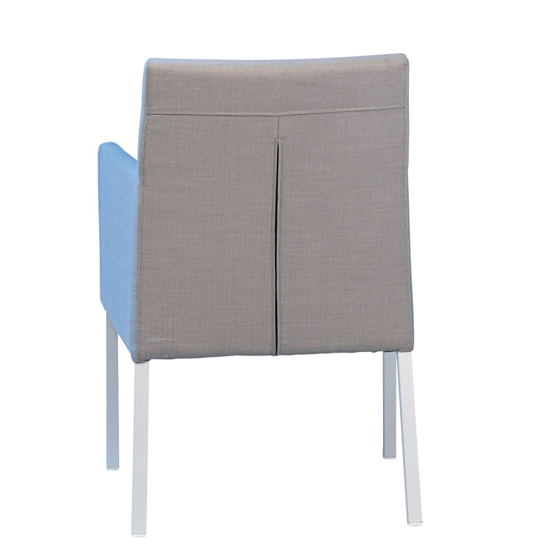 Norman - Outdoor Dining Chair - Gray And White