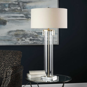 Monette - Tall Cylinder Lamp - Silver