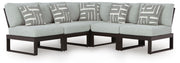 Signature Design by Ashley Beachloft outdoor sectional, stationary sectional with comfortable cushions and stylish weather-resistant design.
