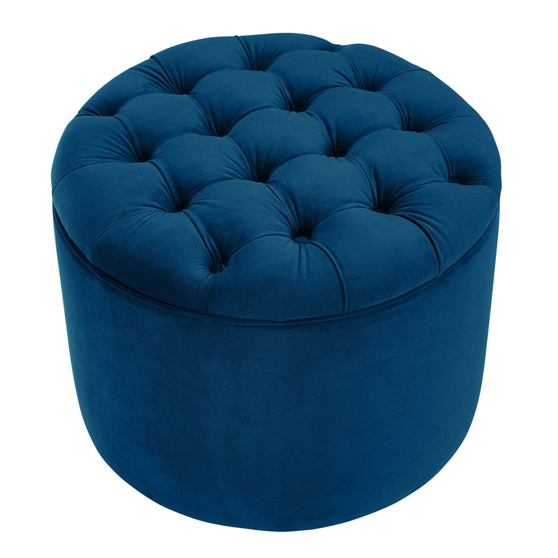 Queen - Velvet Storage Ottoman - R&R Furniture Gallery (Fountain Valley, CA)