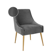 Beatrix - Pleated Velvet Side Chair - R&R Furniture Gallery (Fountain Valley, CA)