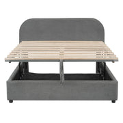 Upholstered Platform Bed With Hydraulic Storage System - R&R Furniture Gallery (Fountain Valley, CA)