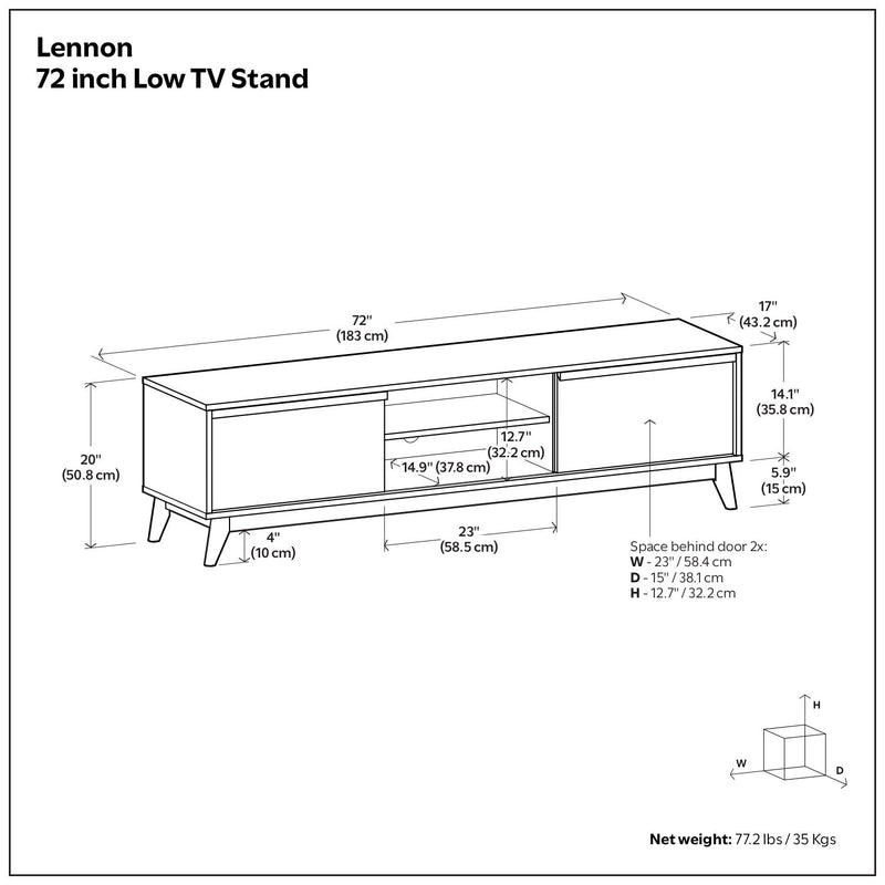 Lennon - Handcrafted Low TV Stand - R&R Furniture Gallery (Fountain Valley, CA)