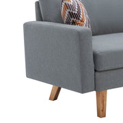 Bahamas - Minimalistic Sofa With 2 Throw Pillows - R&R Furniture Gallery (Fountain Valley, CA)