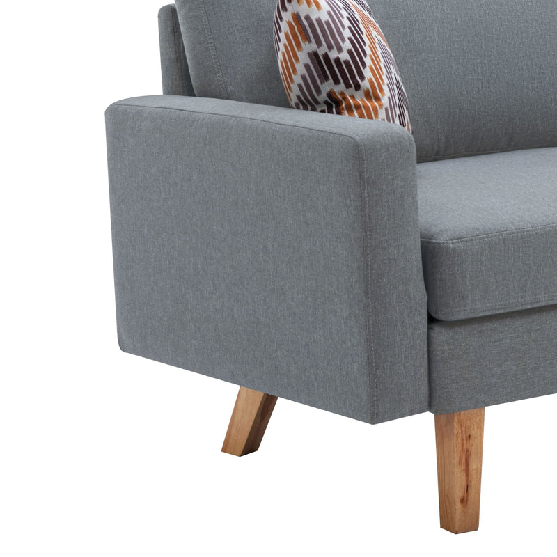 Bahamas - Minimalistic Sofa With 2 Throw Pillows - R&R Furniture Gallery (Fountain Valley, CA)