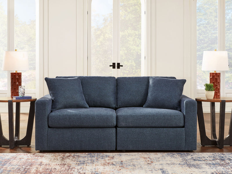 Modmax - 2-Piece Sectional Loveseat - Fabric - Ink - R&R Furniture Gallery (Fountain Valley, CA)