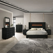 Garner - Bed With Fireplace, LED, Reading Light, Speaker, Bluetooth & USB - R&R Furniture Gallery (Fountain Valley, CA)
