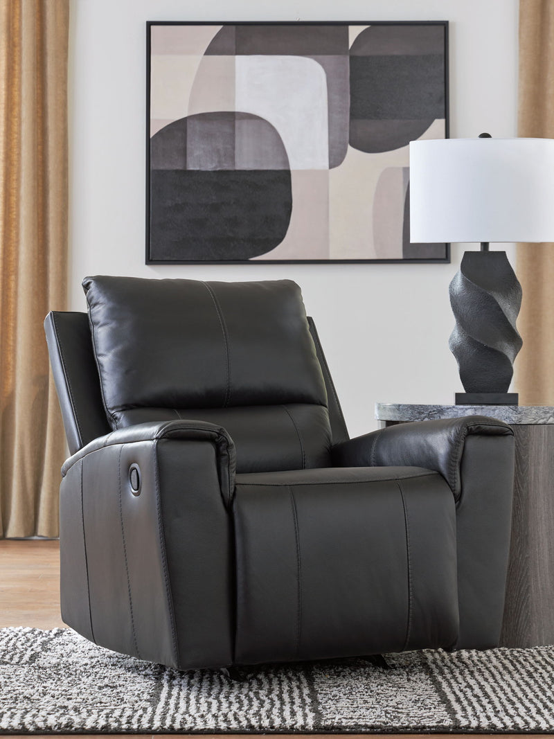 Glossmore - Rocker Recliner - Black - R&R Furniture Gallery (Fountain Valley, CA)