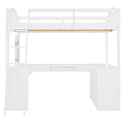 Loft Bed With Drawers, Cabinet, Shelves With Desk - R&R Furniture Gallery (Fountain Valley, CA)