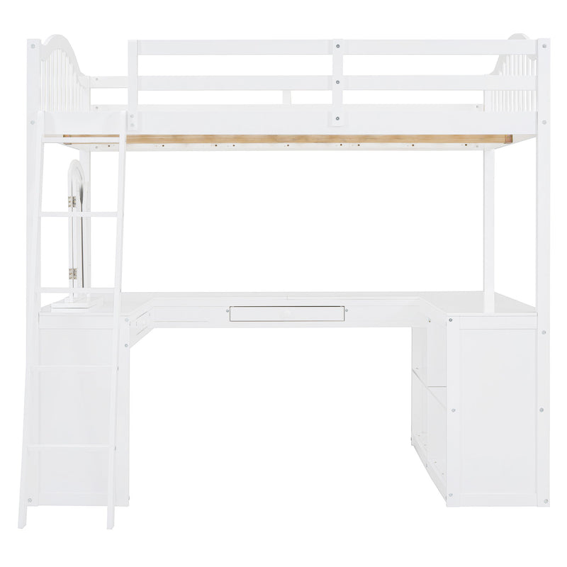Loft Bed With Drawers, Cabinet, Shelves With Desk - R&R Furniture Gallery (Fountain Valley, CA)