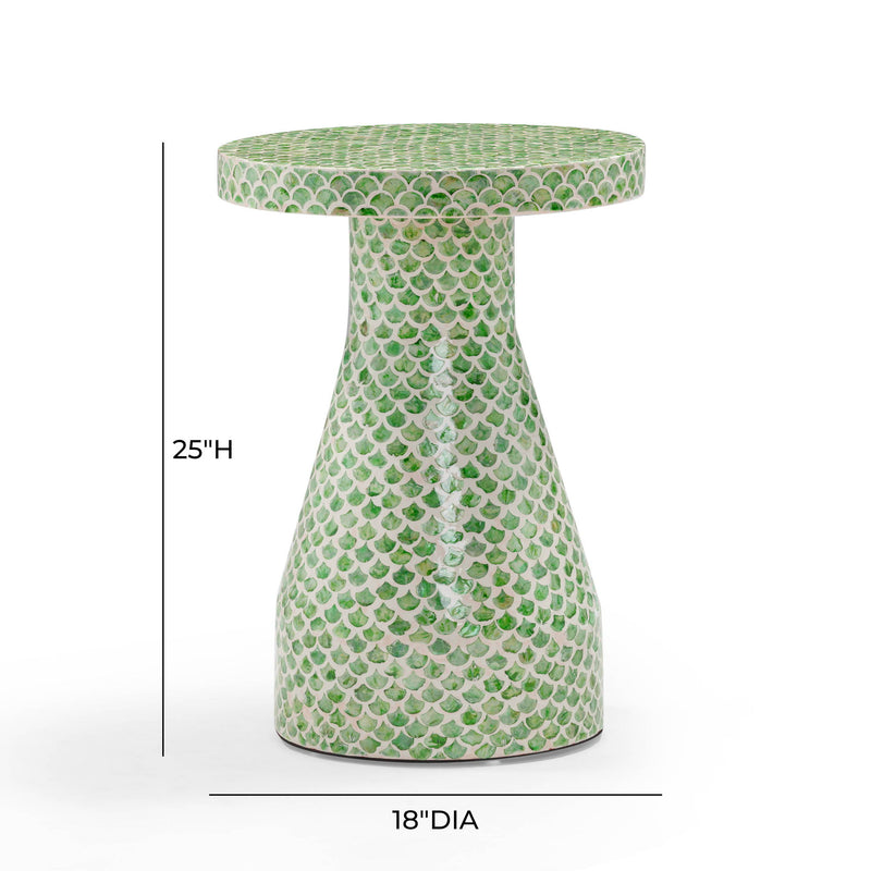 Halio - Checkered Shell Side Table - R&R Furniture Gallery (Fountain Valley, CA)
