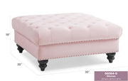 Soft charming traditional upholstered Ottoman by Glory Furniture featuring plush fabric and classic design.