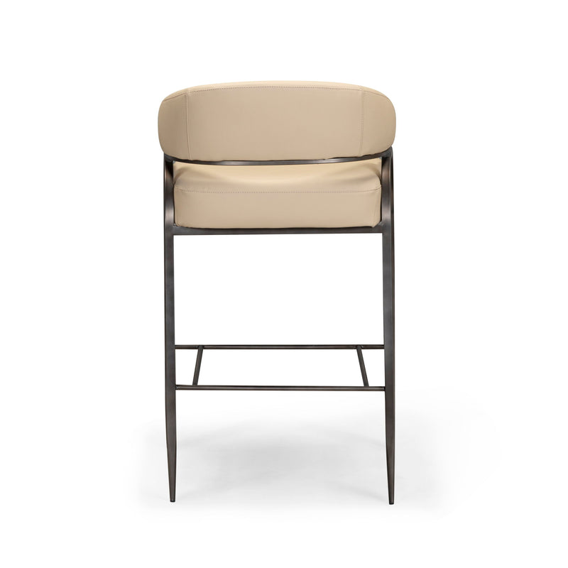 Tatum - Performance Vegan Leather Counter Stool - Taupe - R&R Furniture Gallery (Fountain Valley, CA)