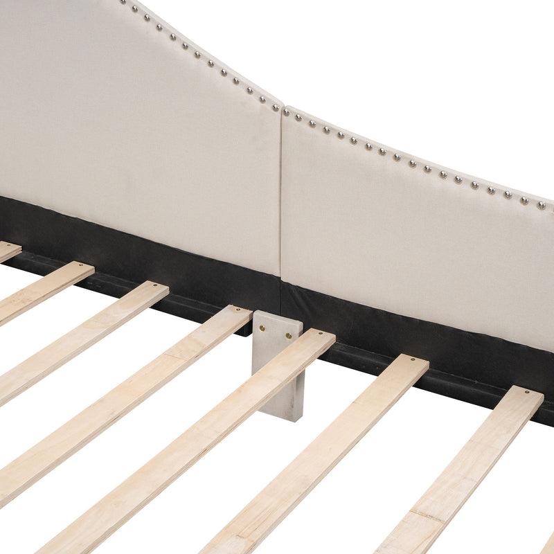 Upholstered Daybed With Headboard And Armrest, Support Legs - R&R Furniture Gallery (Fountain Valley, CA)