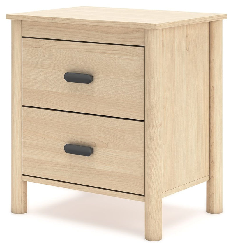 Cabinella - Two Drawer Night Stand - Tan - R&R Furniture Gallery (Fountain Valley, CA)
