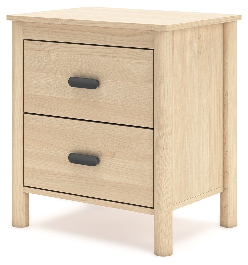 Cabinella - Two Drawer Night Stand - Tan - R&R Furniture Gallery (Fountain Valley, CA)