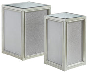 Traleena - Nesting End Tables (Set of 2) - Silver Finish - R&R Furniture Gallery (Fountain Valley, CA)