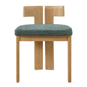 Set of two Noble House indoor dining chairs with wooden legs and upholstered seats, perfect for modern kitchen or dining room.