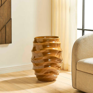 Canyon Wave - Indoor-Outdoor Earthy Planter - Brown
