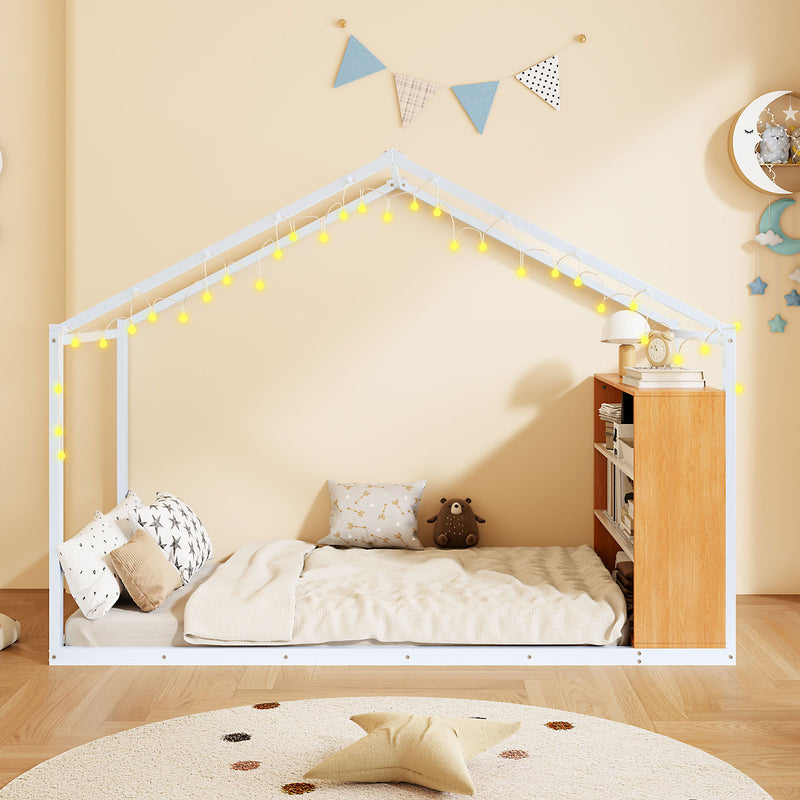 Bed House Frame With Shelves And Lights - R&R Furniture Gallery (Fountain Valley, CA)