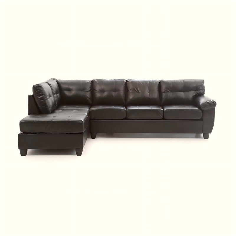 Glory Furniture Gallant stationary sectional sofa with plush cushions and modern design, displayed in a contemporary living room setting.