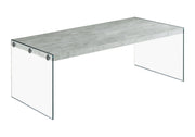 Coffee Table Rectangular For Living Room Clear Tempered Glass - R&R Furniture Gallery (Fountain Valley, CA)