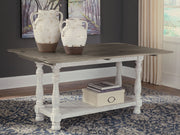 Havalance - Flip Top Sofa Table - Gray / White - R&R Furniture Gallery (Fountain Valley, CA)