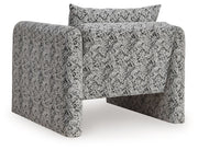 Kenbell - Accent Chair - Black / White - R&R Furniture Gallery (Fountain Valley, CA)