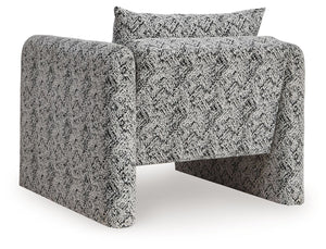 Kenbell - Accent Chair - Black / White - R&R Furniture Gallery (Fountain Valley, CA)