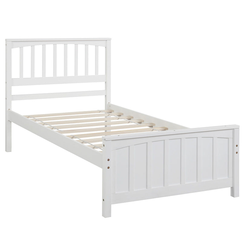 DreamHaus platform trundle bed with storage drawers, showcasing sturdy wooden frame and modern design in a well-lit bedroom setting.