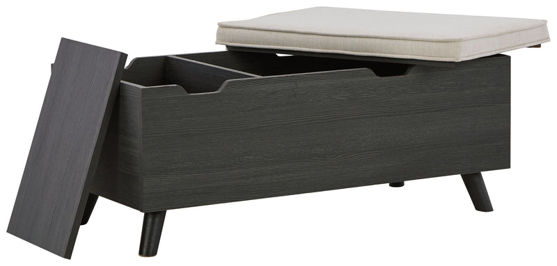 Yarlow - Storage Bench - Dark Gray - R&R Furniture Gallery (Fountain Valley, CA)