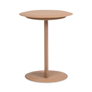 Mode - Leatherette Round C-Shaped Sofa Side Table - Saddle Brown - R&R Furniture Gallery (Fountain Valley, CA)