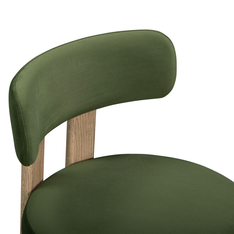 TOV Furniture Odessa counter stool with wooden legs and cushioned seat, perfect for kitchen counters and bar areas.