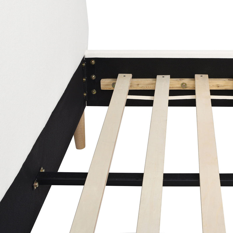 Stockholm - Modern Wavy Headboard Platform Bed - R&R Furniture Gallery (Fountain Valley, CA)