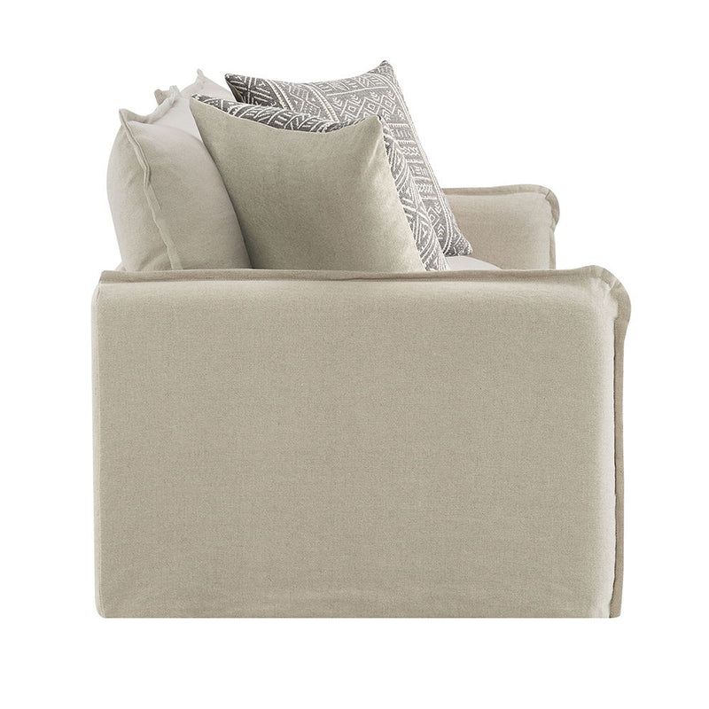 Upendo - Sofa With 2 Pillows - Beige Linen - R&R Furniture Gallery (Fountain Valley, CA)