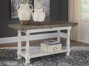 Havalance - Flip Top Sofa Table - Gray / White - R&R Furniture Gallery (Fountain Valley, CA)