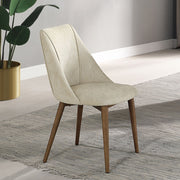 Willene - Side Chair (Set of 2) - Beige Fabric & Walnut - R&R Furniture Gallery (Fountain Valley, CA)
