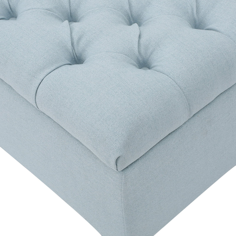 Glouster - Contemporary Storage Ottoman With Button Tufted Design - R&R Furniture Gallery (Fountain Valley, CA)