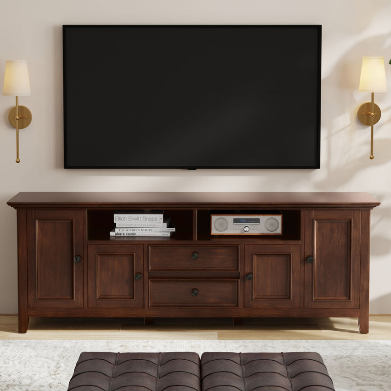Amherst - TV Stand For TVs Up To 80" - Brown - R&R Furniture Gallery (Fountain Valley, CA)