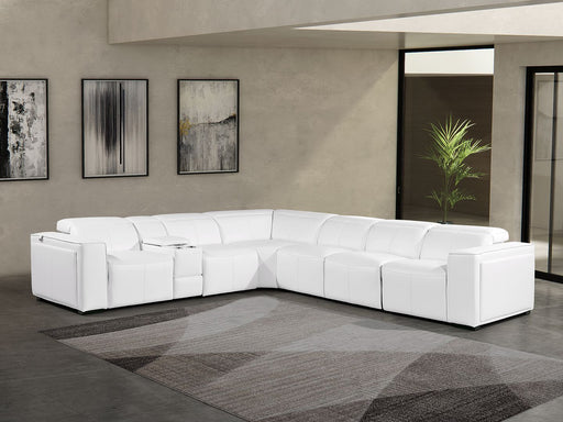 1224 - 7-Piece L-Shaped Sectional Sofa In With 3 Power Recliners & Power Headrests - R&R Furniture Gallery (Fountain Valley, CA)