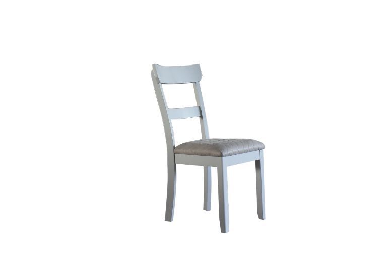 House Marchese - Side Chair (Set of 2) - Two Tone Gray Fabric & Pearl Gray - R&R Furniture Gallery (Fountain Valley, CA)