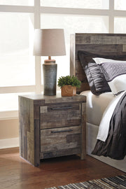 Derekson - Two Drawer Night Stand - Multi Gray - R&R Furniture Gallery (Fountain Valley, CA)