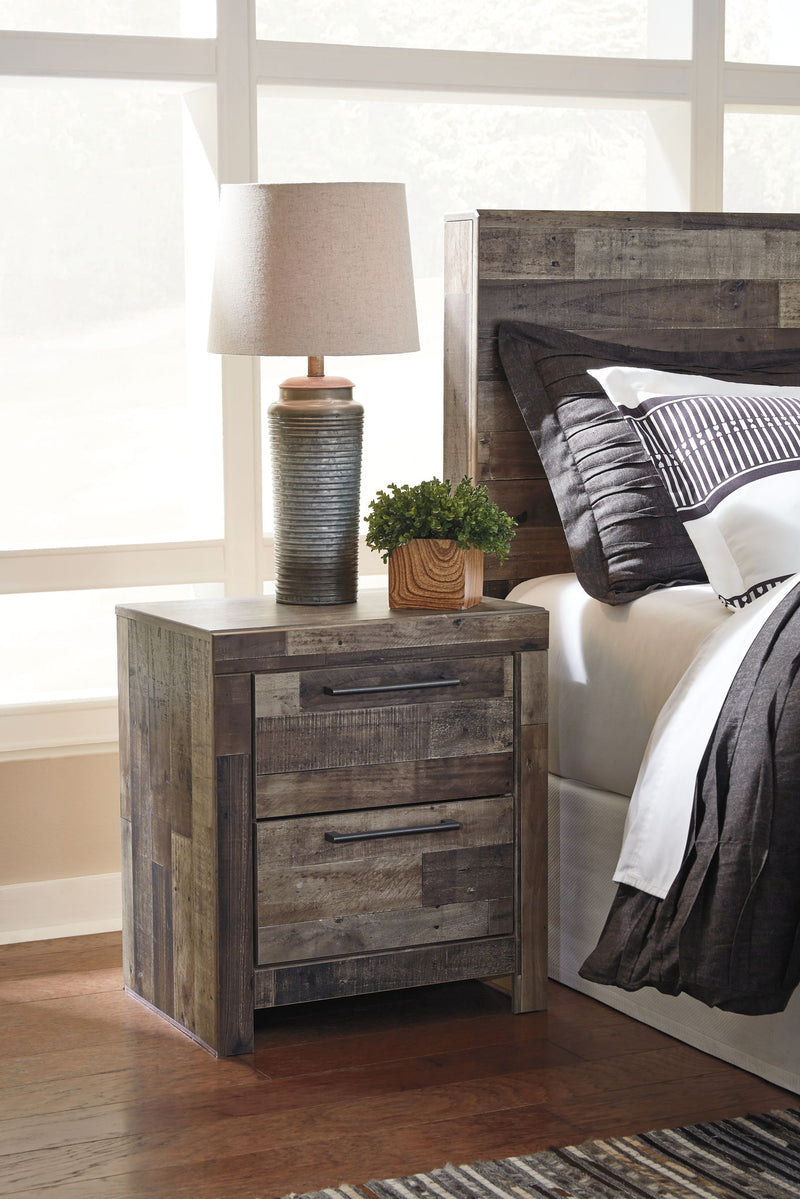 Derekson - Two Drawer Night Stand - Multi Gray - R&R Furniture Gallery (Fountain Valley, CA)