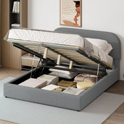 Upholstered Platform Bed With Hydraulic Storage System - R&R Furniture Gallery (Fountain Valley, CA)