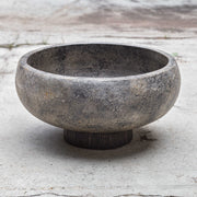 Uttermost Brixton Bowl in aged black finish, stylish ceramic serving bowl with textured design for modern table settings.