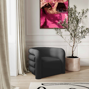 Curves - Velvet Lounge Chair - R&R Furniture Gallery (Fountain Valley, CA)